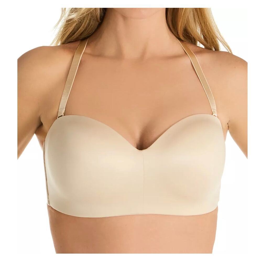 Wacoal Size 34DDD Staying Power Wireless Strapless T-Shirt Bra Beige Padded